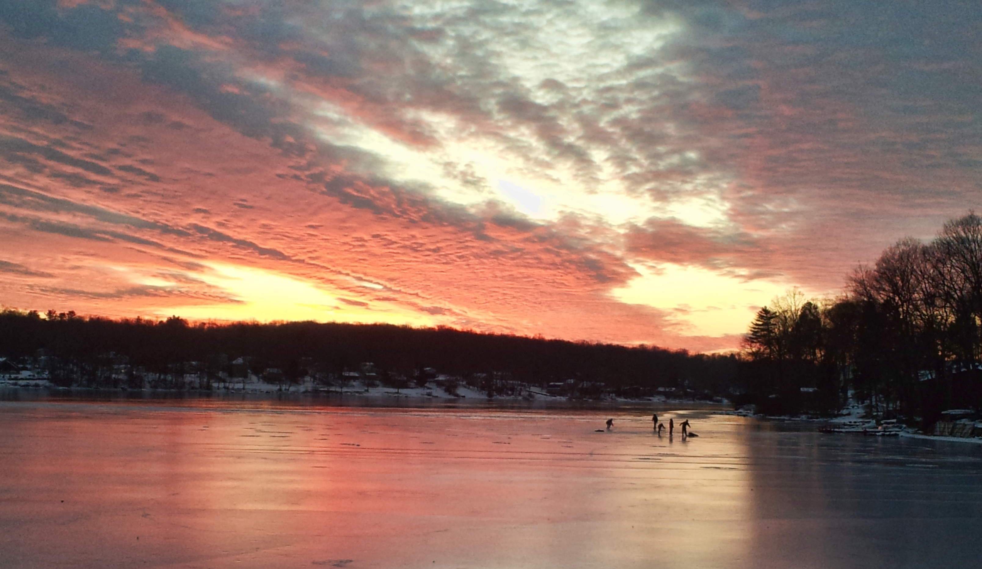 Ice Skating on Coventry Lake